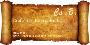 Csécs Bernadett névjegykártya